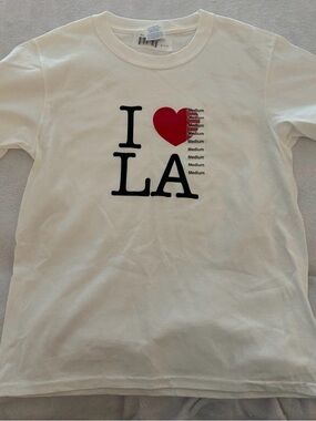 White "I ♥ LA" Graphic Tee - Kids Youth Medium BRAND NEW!!